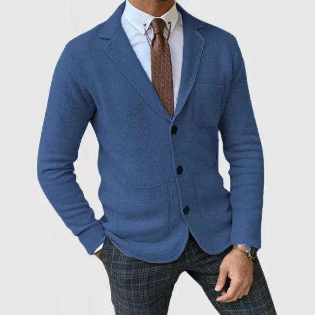 Herren Smart Strickblazer | Leger