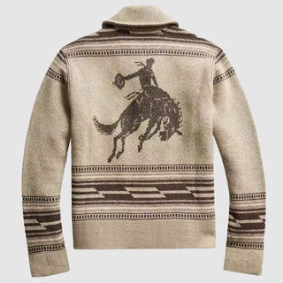 Męski kardigan w stylu western | Zapięcie na guziki