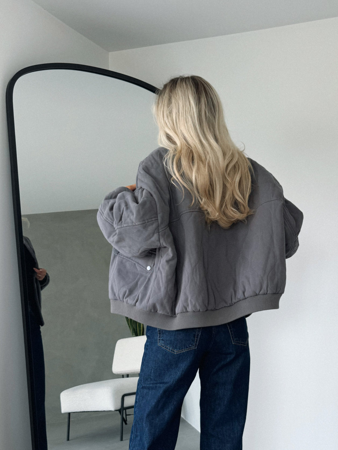 Women's Oversized Quilted Bomber Jacket | Lightweight