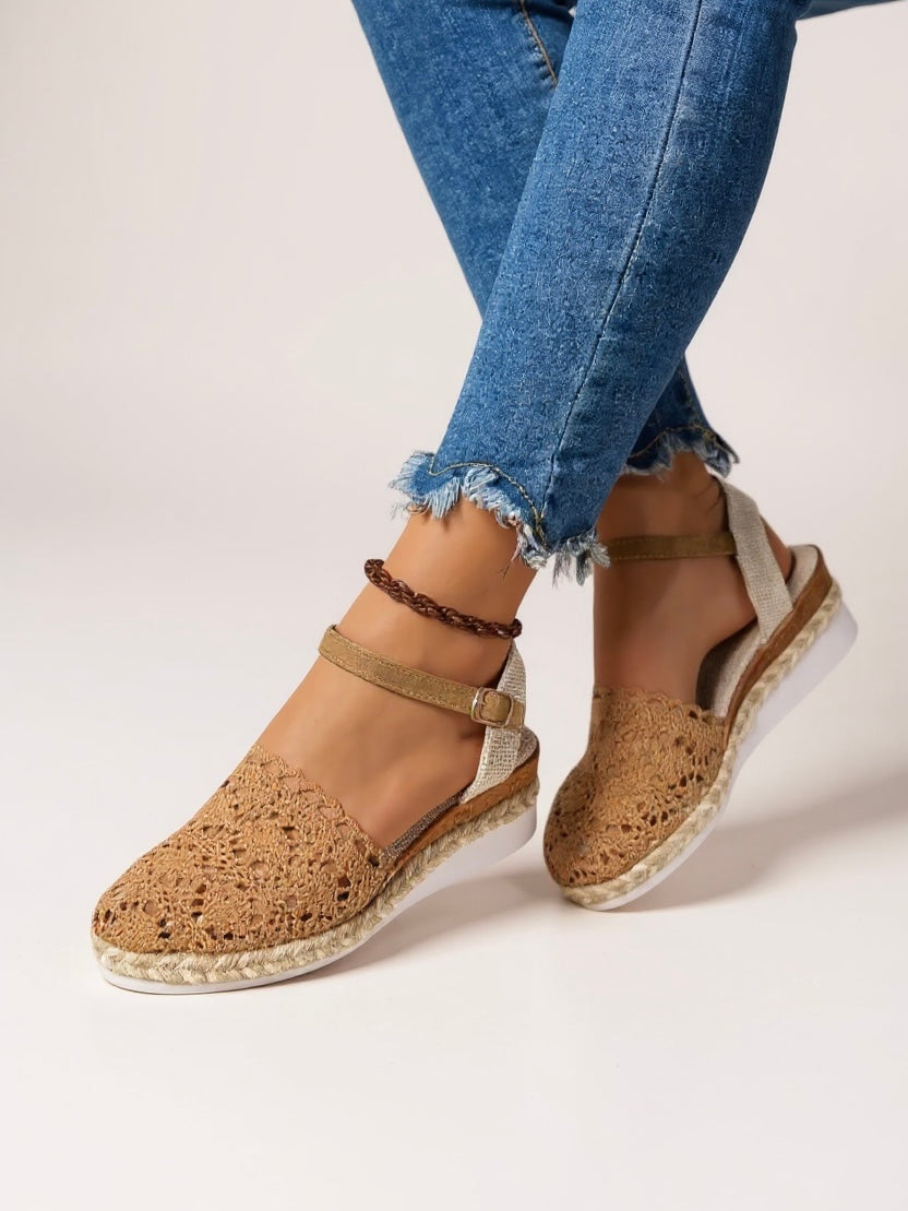 Damen Häkel Sommer Sandalen | Riemen Mit Schnalle
