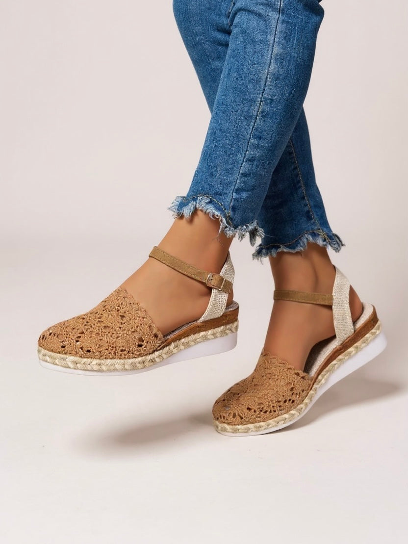 Damen Häkel Sommer Sandalen | Riemen Mit Schnalle