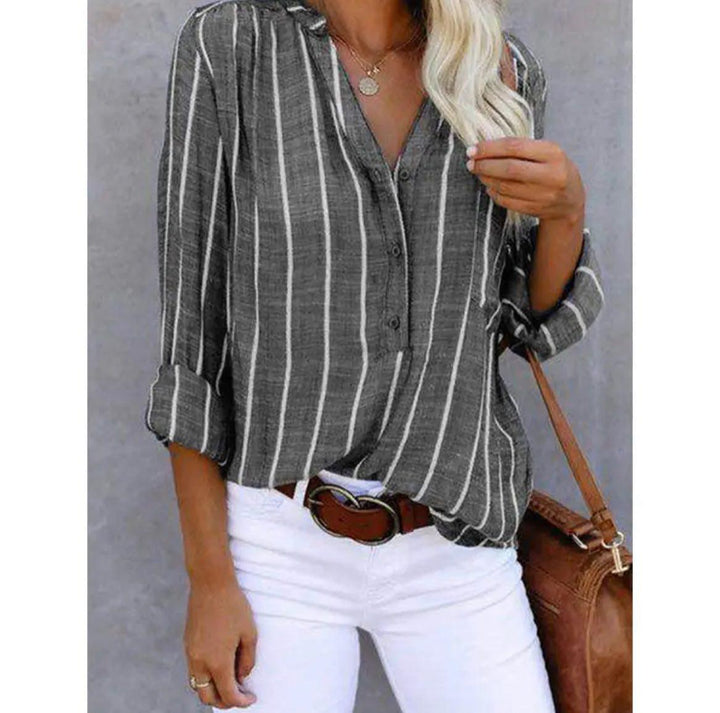 Damen Bluse Gestreift | Langarm