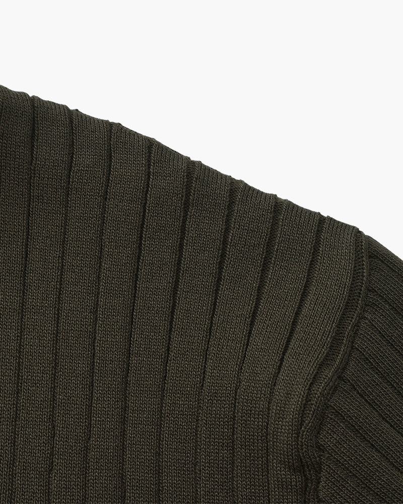 Herren Geripptes Polo-Shirt | Kurzarm