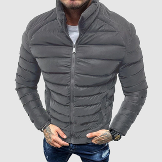 Męska Kurtka Puchowa Z Zipperem | Slim Fit