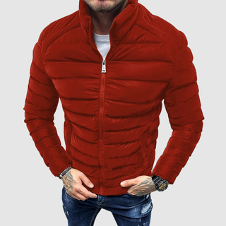 Męska Kurtka Puchowa Z Zipperem | Slim Fit