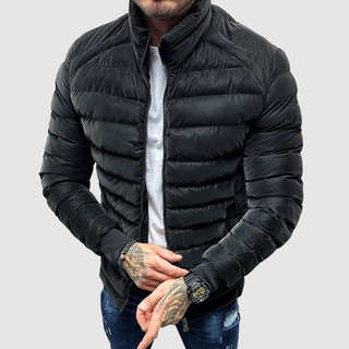 Męska Kurtka Puchowa Z Zipperem | Slim Fit