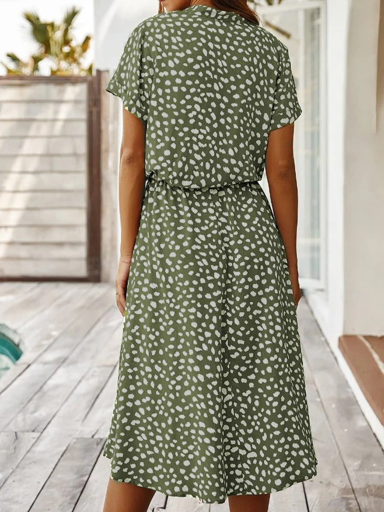 Damen Gemustertes Sommerkleid | Midi