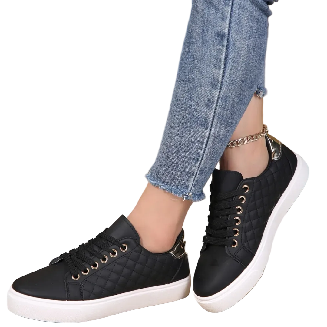 Damen Schnür-Casual-Sneaker | Plateau