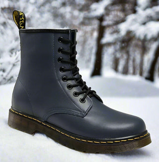 Damskie Skórzane Buty Bojowe | Zima