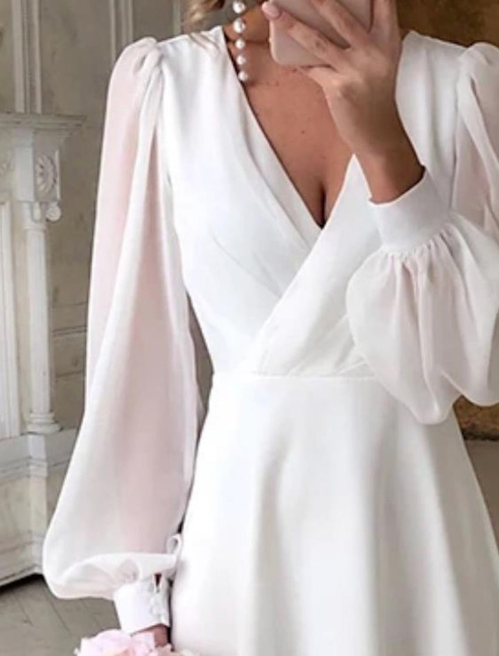 Damen Elegantes Kleid Langarm | Maxi