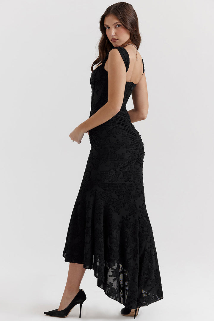 Damen Enges Kleid mit Raffung und Trägern | Midi