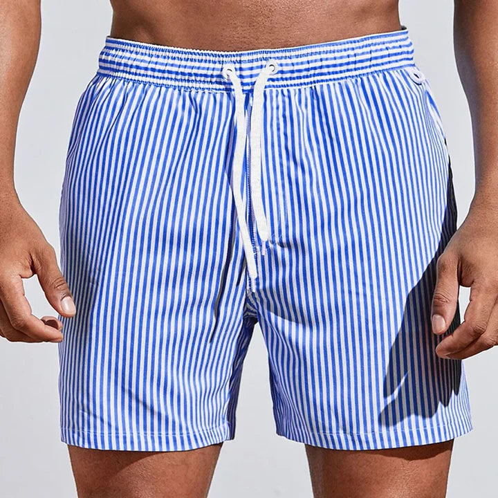 Herren Gestreifte Badeshorts | Sommerlich