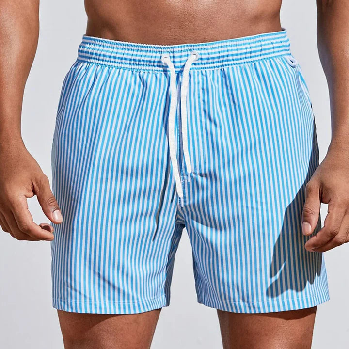 Herren Gestreifte Badeshorts | Sommerlich