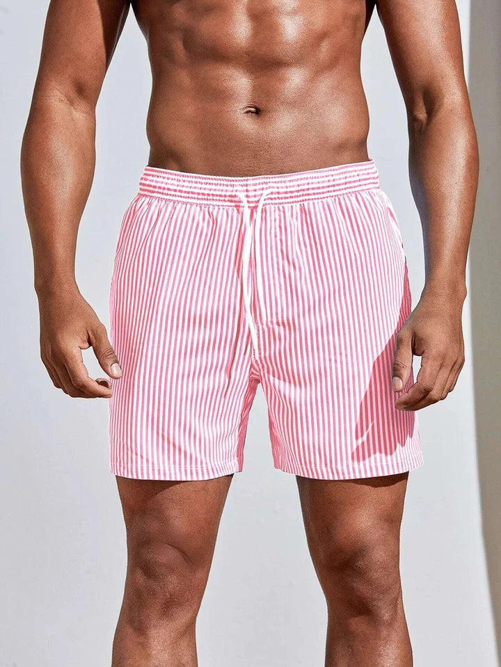 Herren Gestreifte Badeshorts | Sommerlich