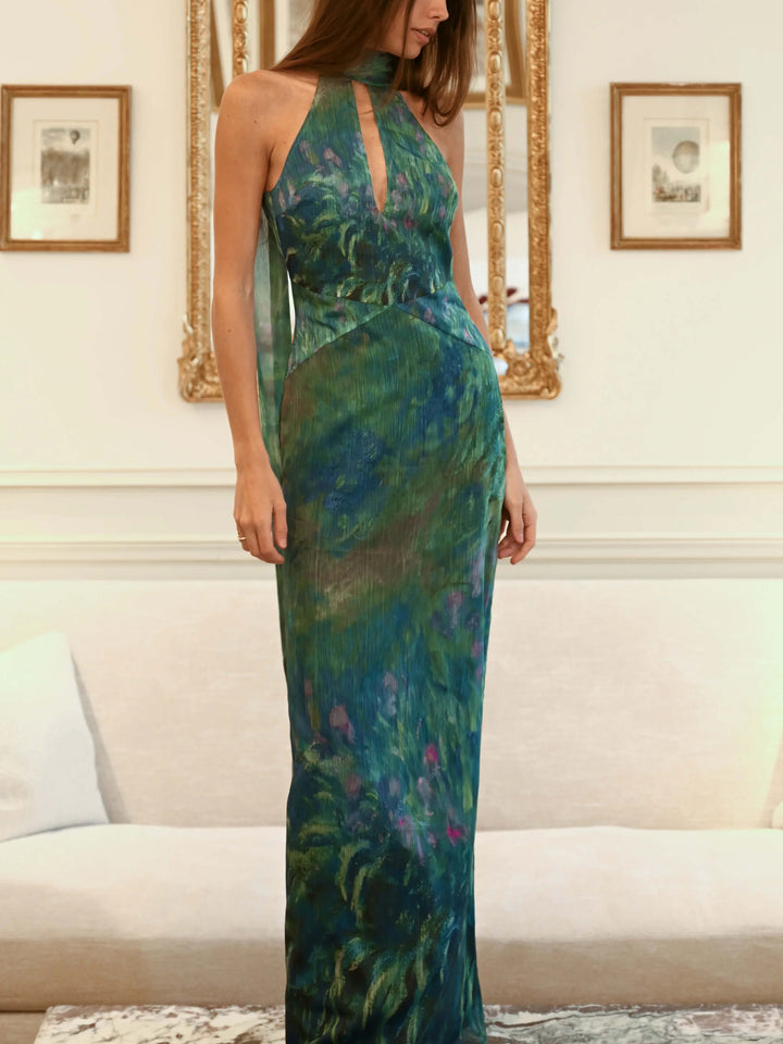 Damen Abendkleid mit Neckholder | Maxi