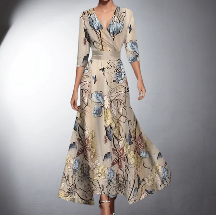 Women's Floral Elegant Dress | Maxi