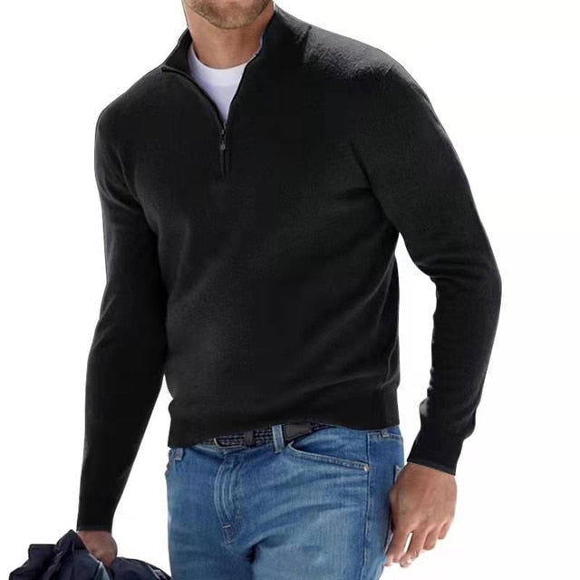 Men's Casual Sweater | Half Zipper