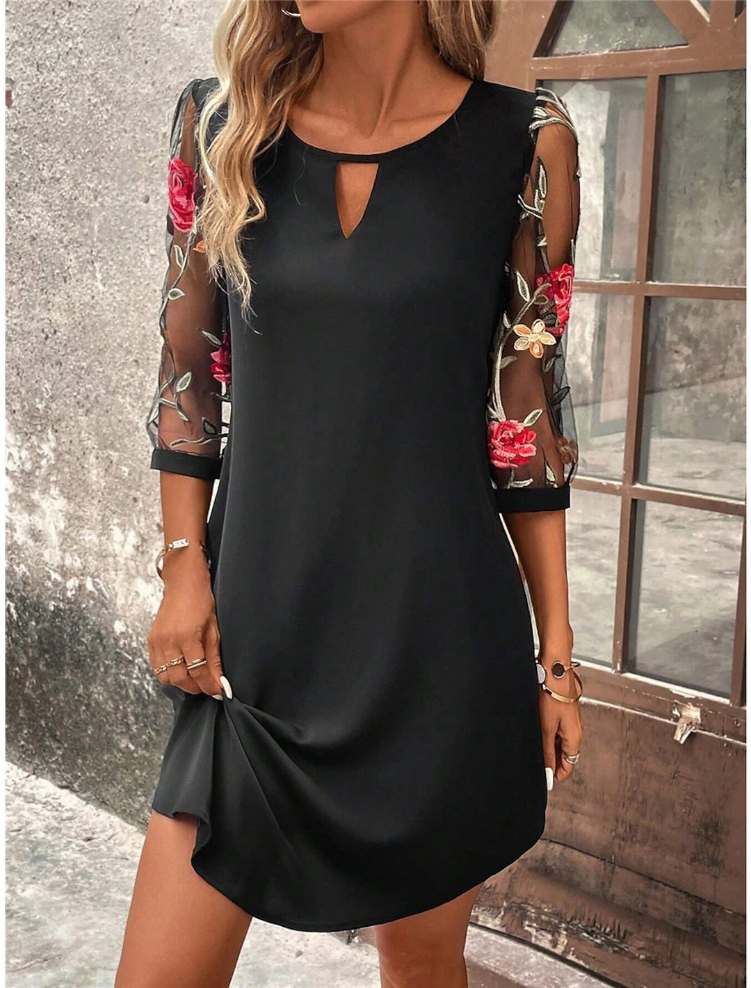 Damen Kleid 3/4-Arm | Mini