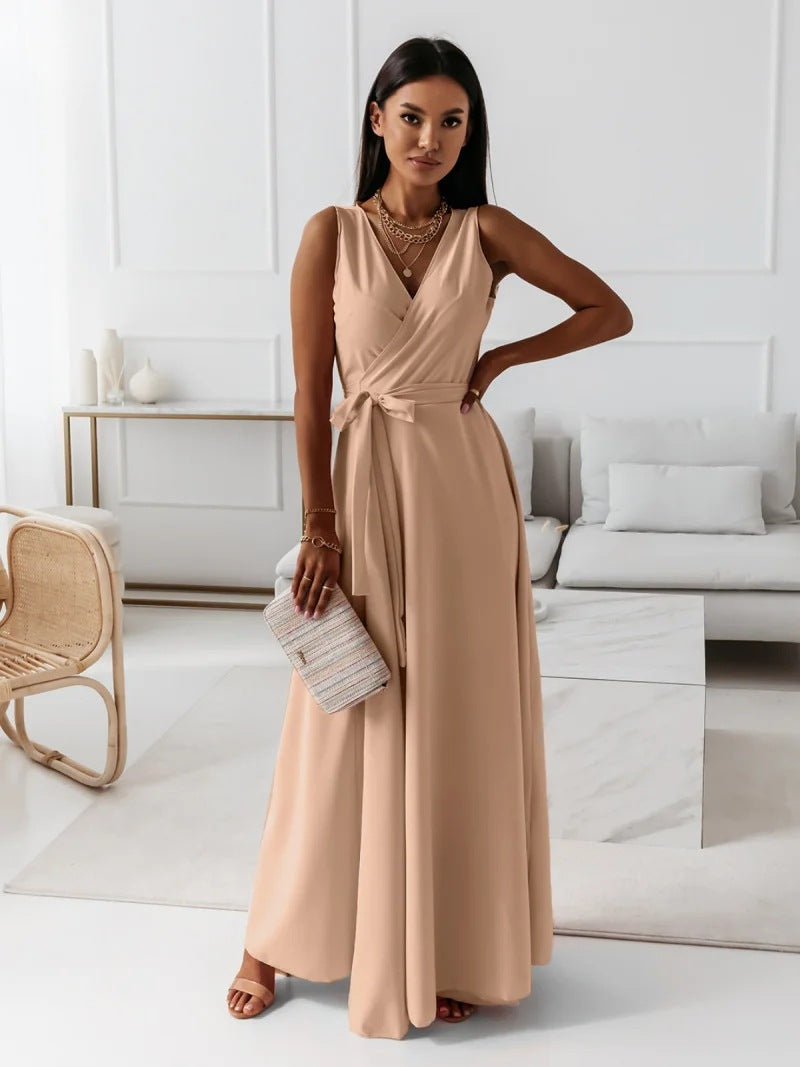 Damen Kleid Ärmellos Abend | Maxi