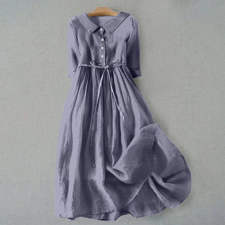 Damen Casual-Kleid mit Knöpfen | Midi