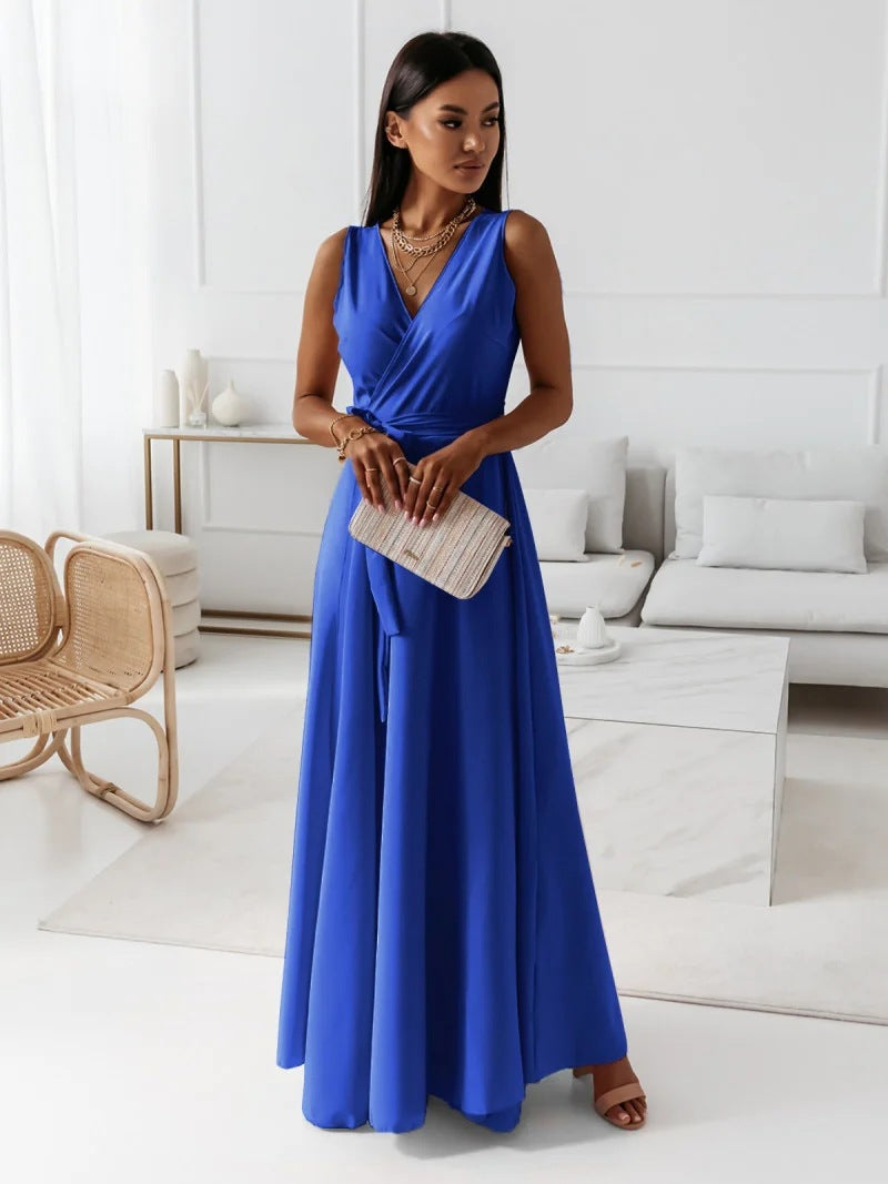 Damen Kleid Ärmellos Abend | Maxi