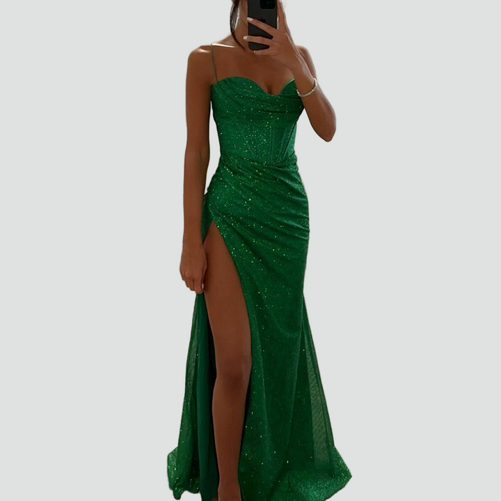 Damen Abendkleid Pailletten | Maxi