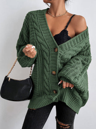 Kardigan Damski z Grubym Splotem | Oversized