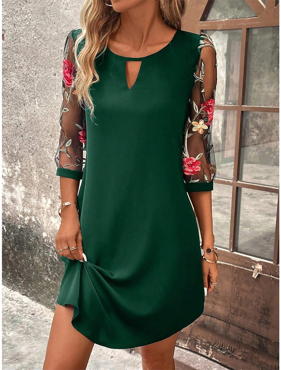 Damen Kleid 3/4-Arm | Mini