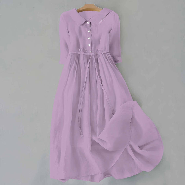 Damen Casual-Kleid mit Knöpfen | Midi