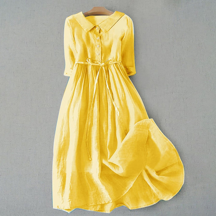 Damen Casual-Kleid mit Knöpfen | Midi