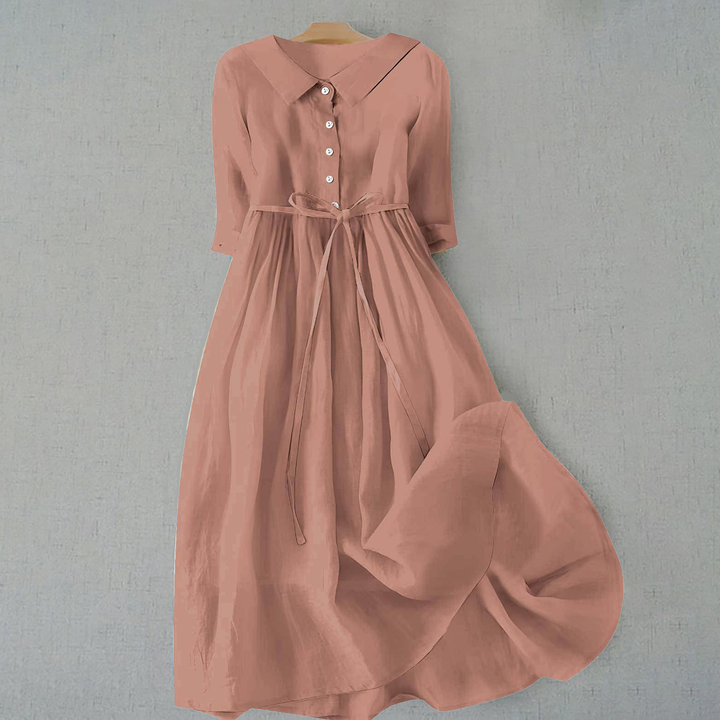 Damen Casual-Kleid mit Knöpfen | Midi