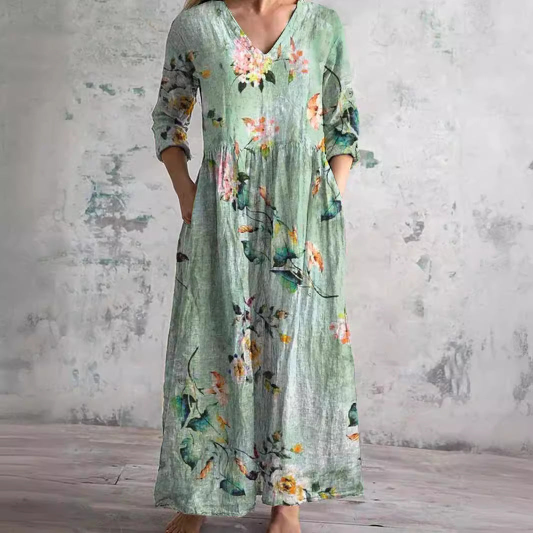 Damen Sommerliches Blumenkleid | Maxi
