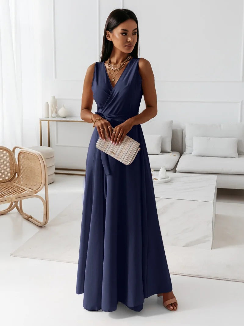 Damen Kleid Ärmellos Abend | Maxi