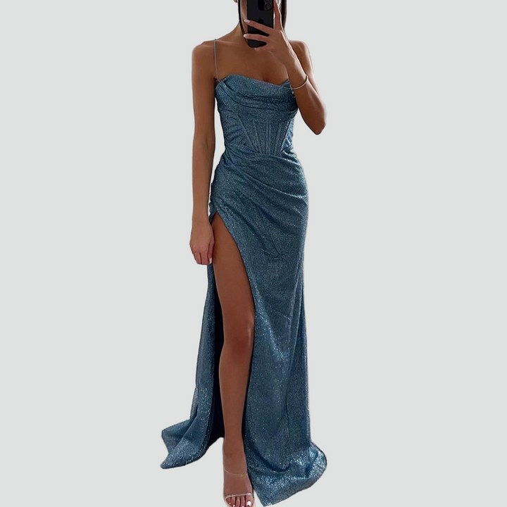 Damen Abendkleid Pailletten | Maxi