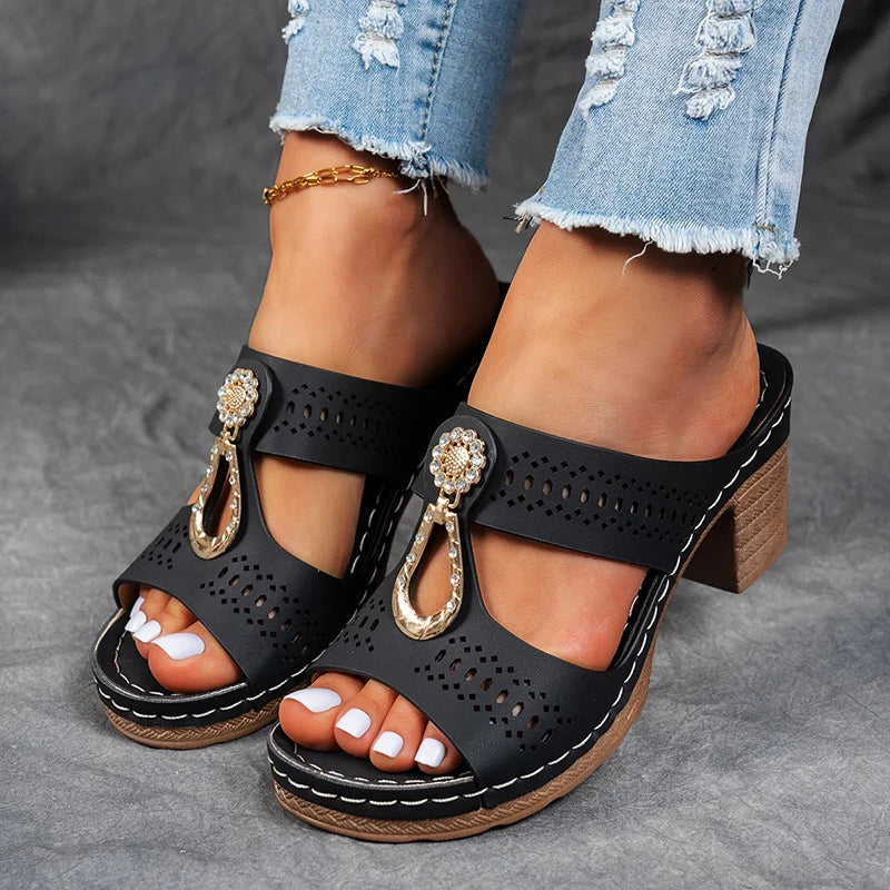 Damen Sandalen mit Blockabsatz | Alltag