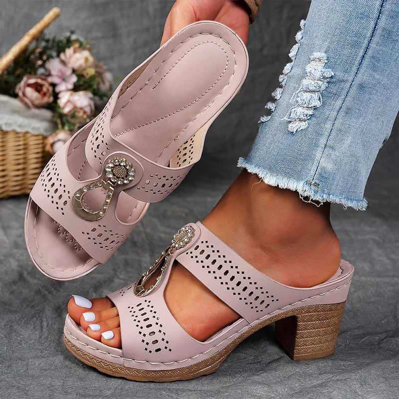 Damen Sandalen mit Blockabsatz | Alltag