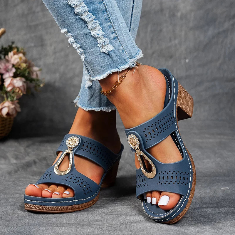 Damen Sandalen mit Blockabsatz | Alltag