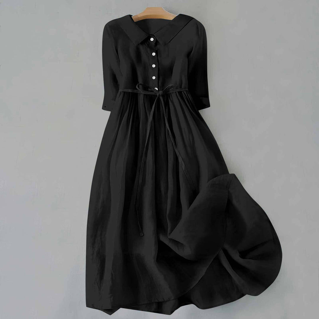 Damen Casual-Kleid mit Knöpfen | Midi