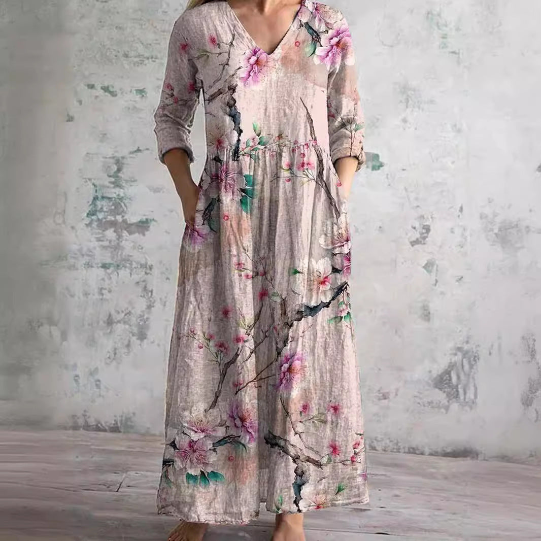 Damen Sommerliches Blumenkleid | Maxi