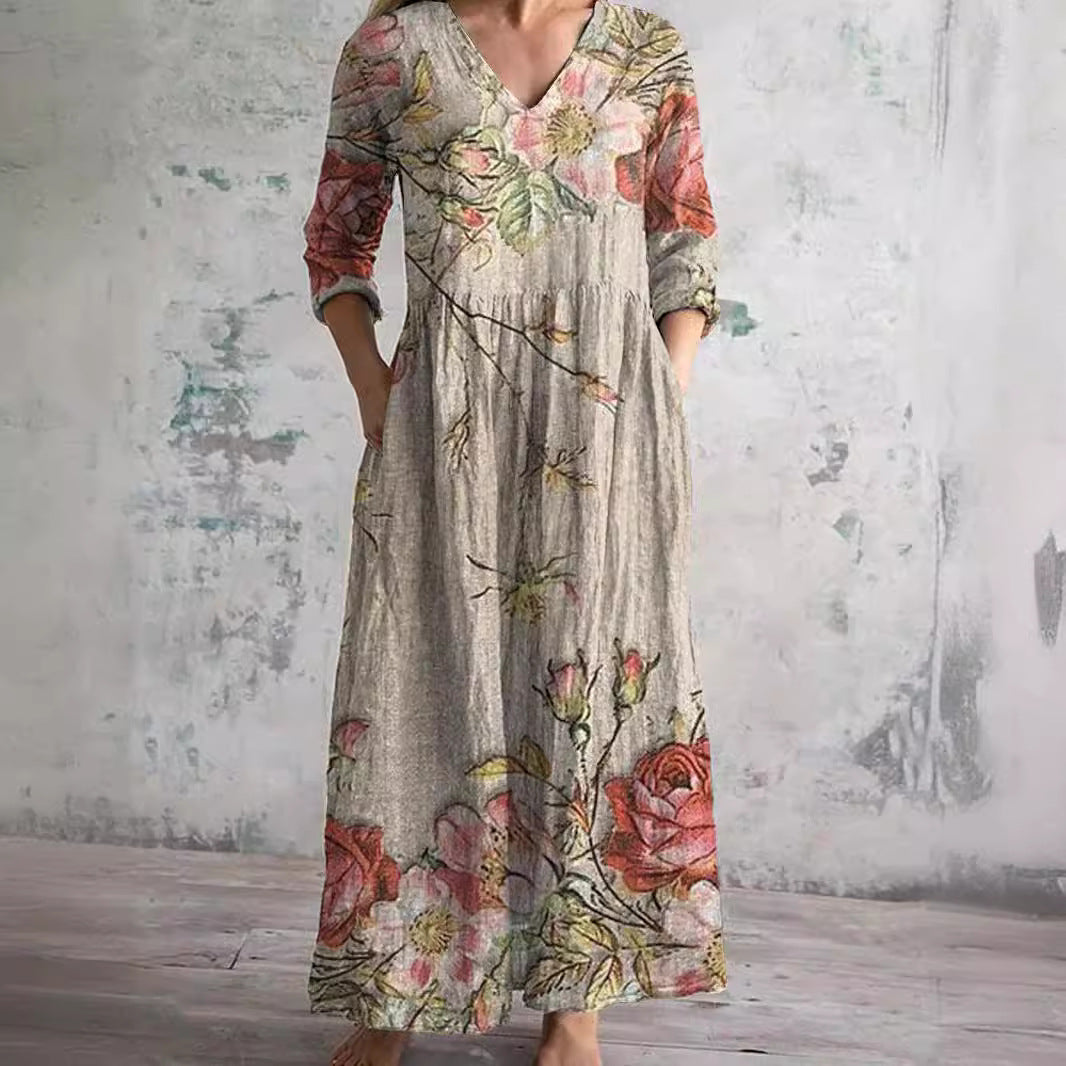 Damen Sommerliches Blumenkleid | Maxi