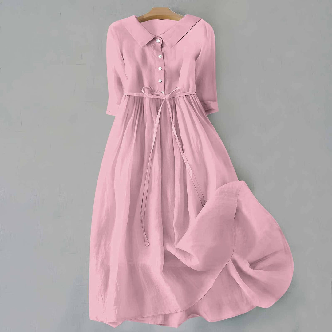 Damen Casual-Kleid mit Knöpfen | Midi