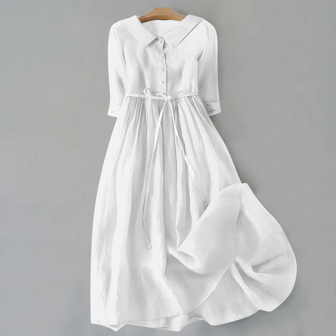 Damen Casual-Kleid mit Knöpfen | Midi