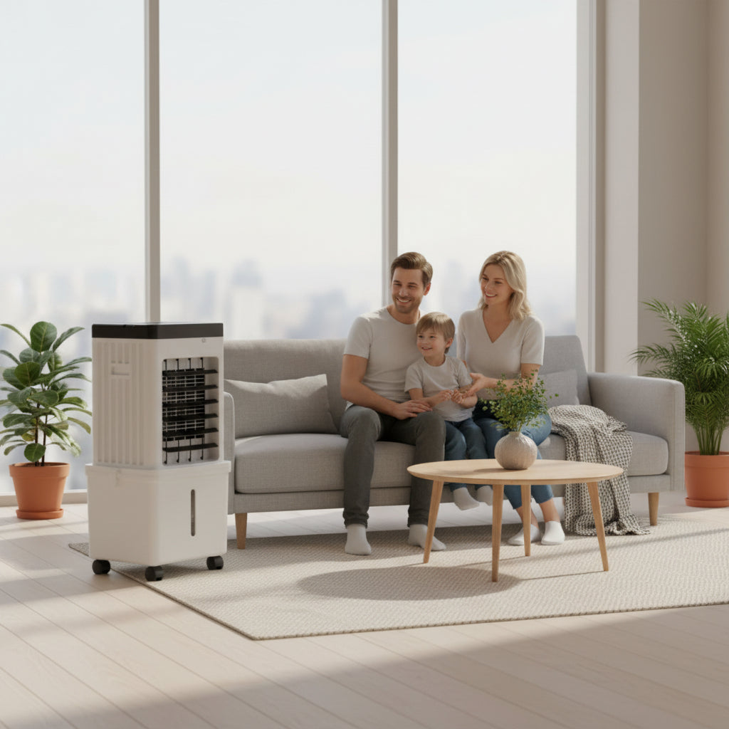 Ventilador Portátil com Ar Condicionado | Resfriamento Evaporativo