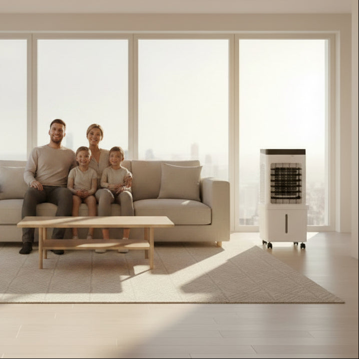 Ventilador Portátil com Ar Condicionado | Resfriamento Evaporativo