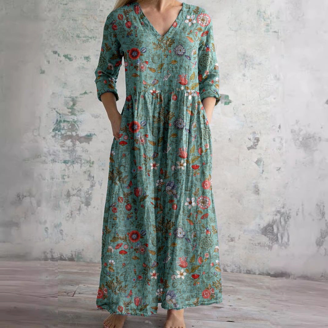 Damen Sommerliches Blumenkleid | Maxi
