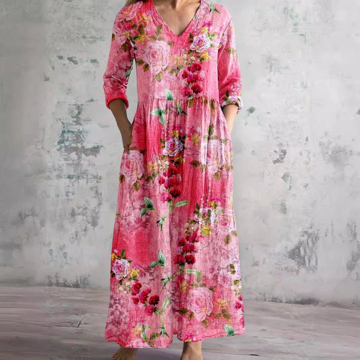 Damen Sommerliches Blumenkleid | Maxi