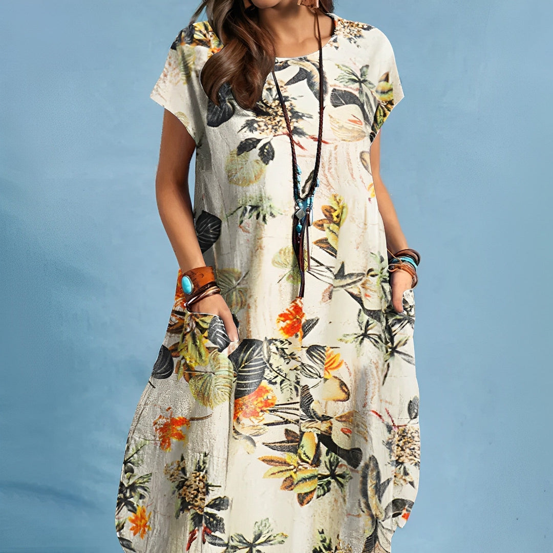 Damen Alltags Blumen Kleid | Midi