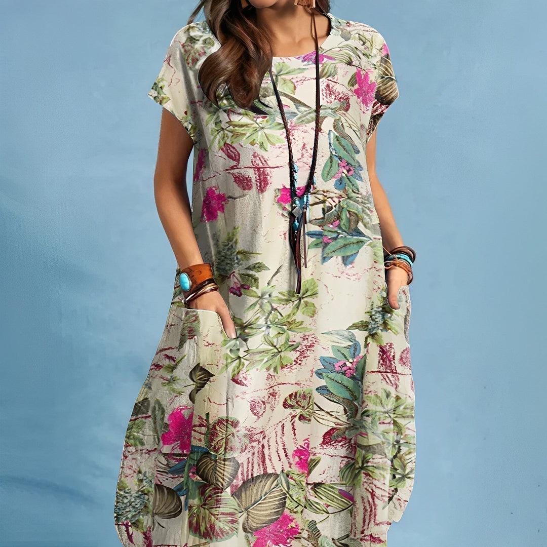 Damen Alltags Blumen Kleid | Midi