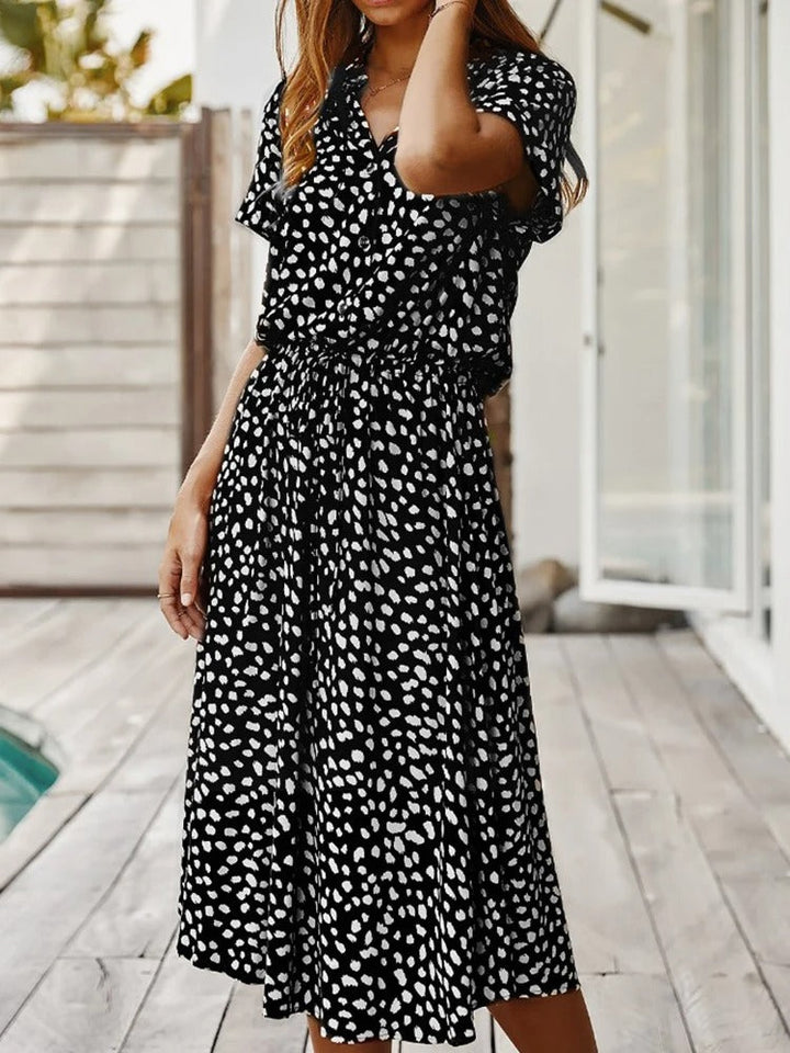 Damen Gemustertes Sommerkleid | Midi