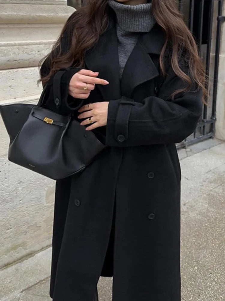 Women's Long Trench Coat | Loose Fit